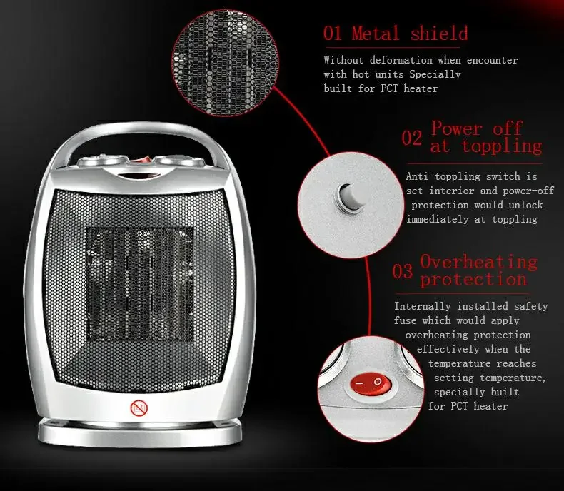 저소비 휴대용 기계 PTC 세라믹 전기실 히터