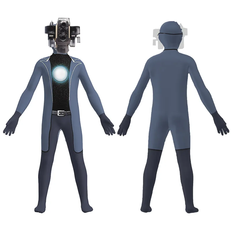 Loween cosplay jogo monitor pessoa banheiro homem macacão apertado role-plang palco desempenho traje produção chinesa