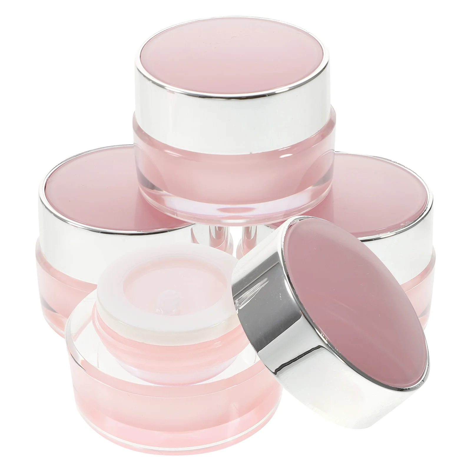 

4 Pcs Lotion Bottle Cream Jar Travel Buttercream Container 350X350X250CM Acrylic Airless