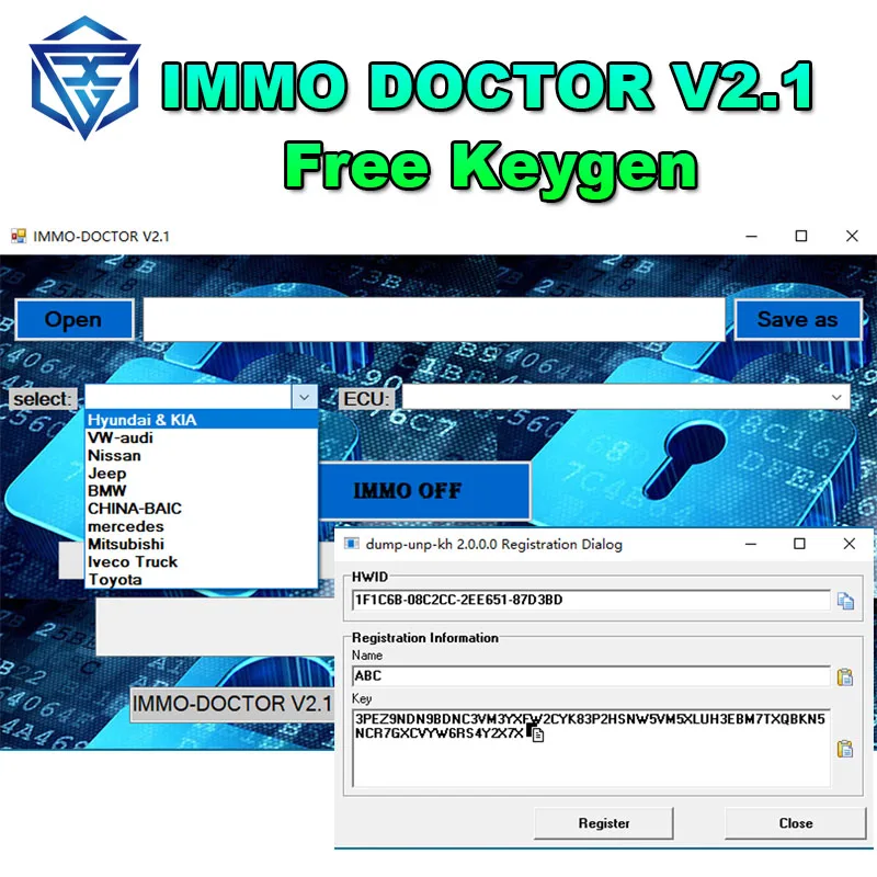 New FREE KEYGEN IMMO DOCTOR V2.1 Immo Off Delete Software ECU Chip Tuning File for SIM2K MT38 ME 17.9.2 17.9.8 MED17.9.8 ME17