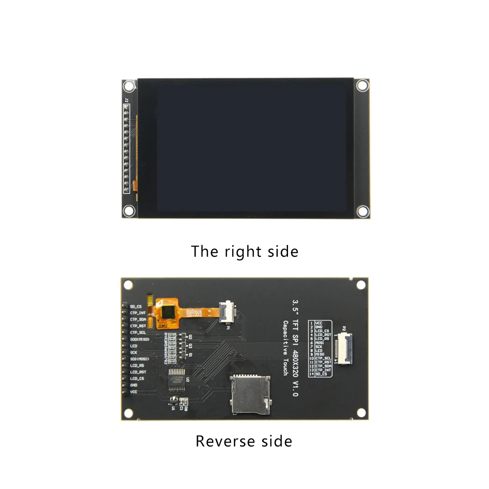 Imagem -04 - Diymore Lcd Capacitivo Touch Screen Display Module Tft Lcd Uso 320x480 Ips 4w-spi Serial Ft6336u Conetável 5v Microcontrolador 3.5