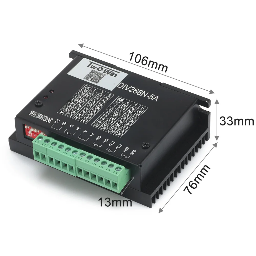 HY-DIV268N-5A Subdivision-type Two-phase Hybrid  Stepping Motor DriveUsing DC 12 ~ 48V Power Supply for CNC Step Motor Driver