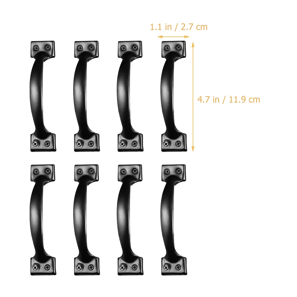 

8Pcs Black Metal Door Handles Bow Shape Vintage Style for Cabinet Drawer Cupboard Wardrobe Handles Bow Door Handle