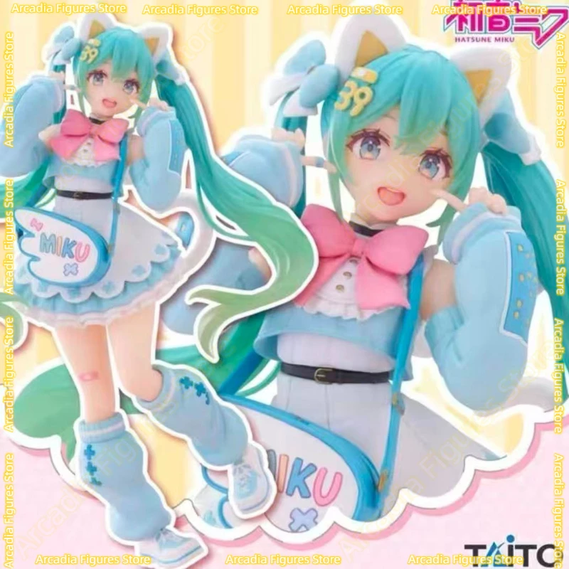 In Stock TAiTO Hatsune Miku Fashion Figure Fancy ~Cat Eat Ver.~ PVC Anime Action Figures Character Desktop Collectible Model Toy