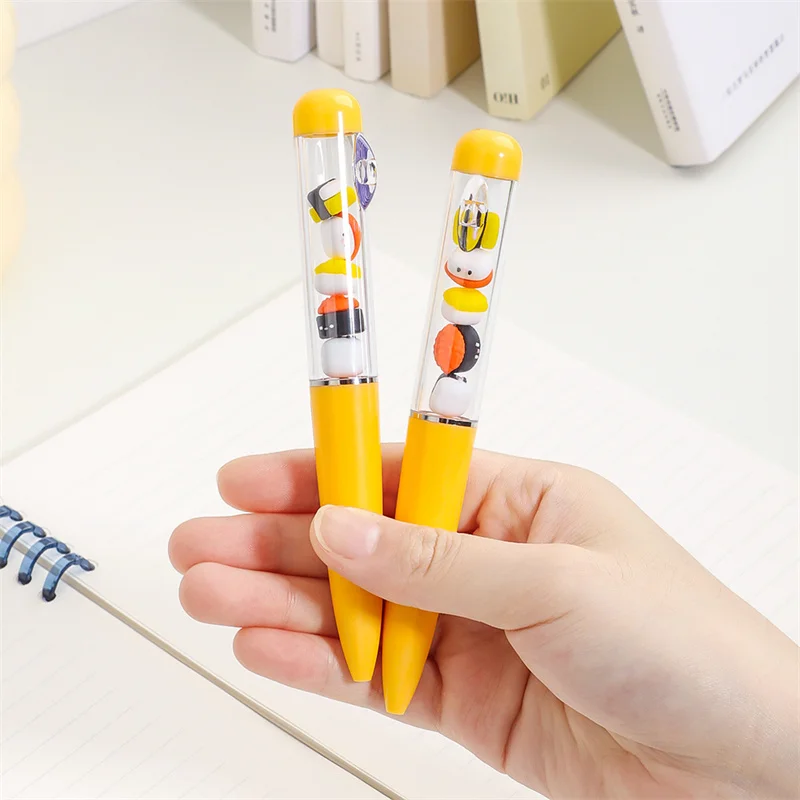 24pcs/lot Creative Sushi Gel Pen Cute 0.5mm Black Ink Signature Pens Stationery Gift School Writing Supplies