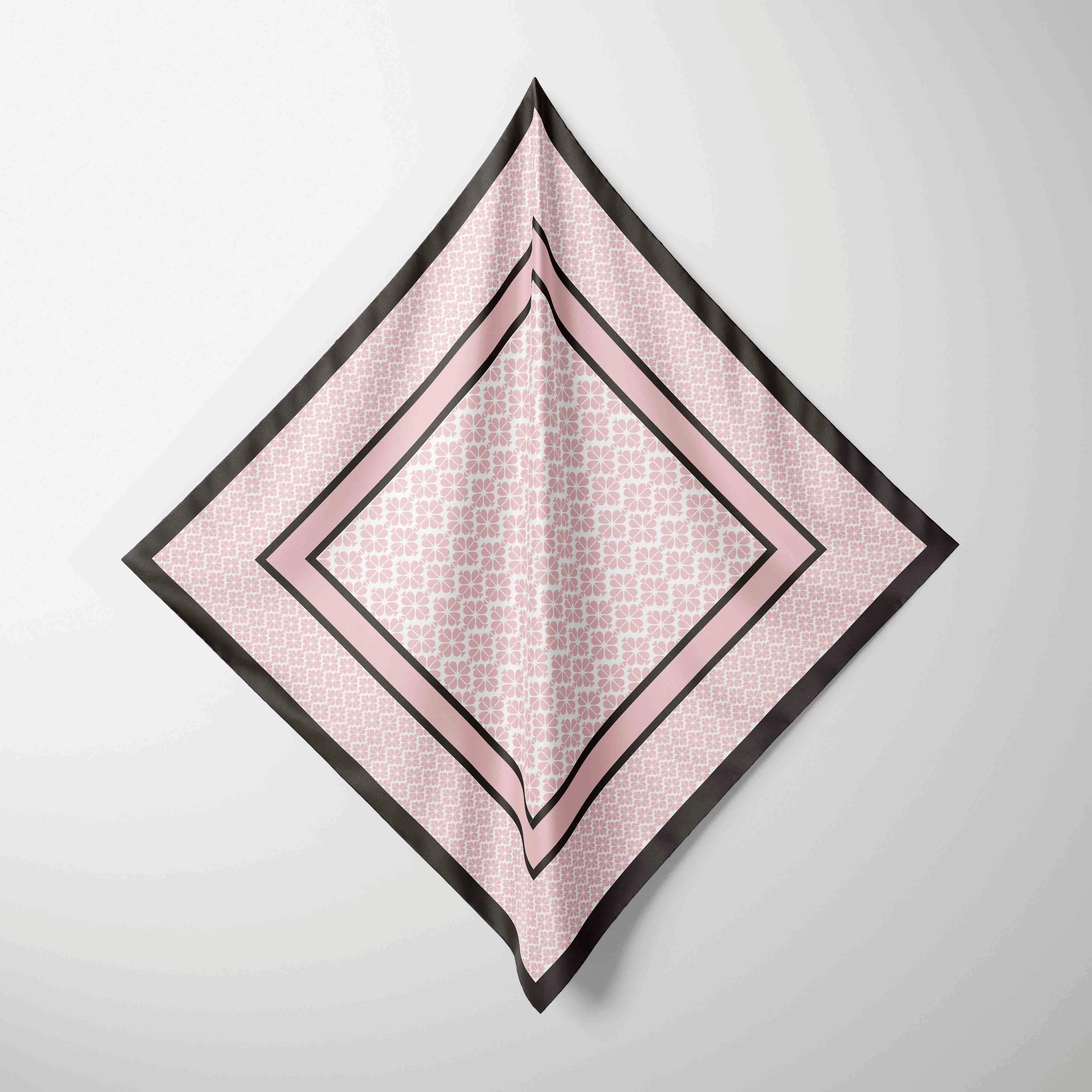2025 Silk Scarf 70x70cm Square For Women Fashion Floral Printed Shawl Wrap Spring Summer Neckerchief Hair Lady Winter Scarves
