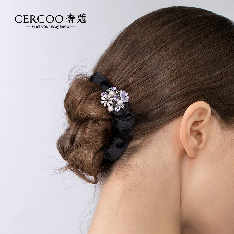 Cercoo hair band, headband, elastic hair rope, rhinestone head flower hair accessories.