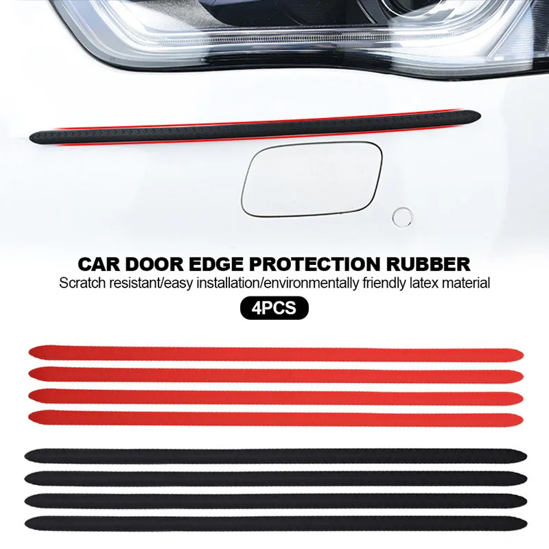 

4Pcs 40Cm Car Door Edge Protection Rubber Anti-Collision Strip Anti-Collision Care Sticker Bumper Protector Anti-Scratch Sticker