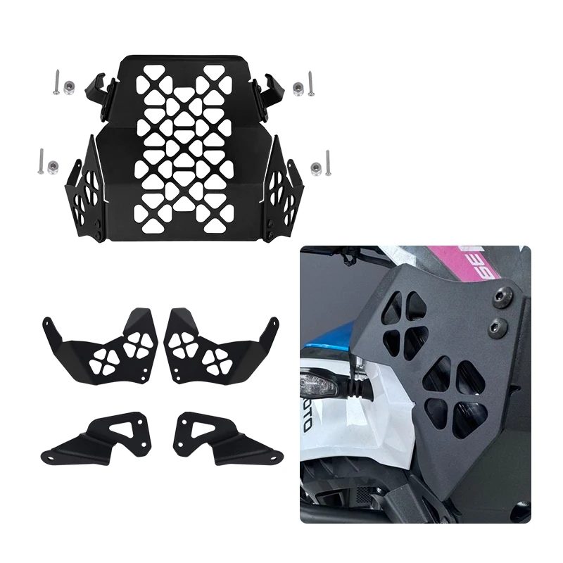 Для CFMOTO CF MOTO 450MT MT450 IBEX 450 2024 2025 черная защитная решетка для фар, защитная крышка, аксессуары для мотоциклов, нержавеющая сталь