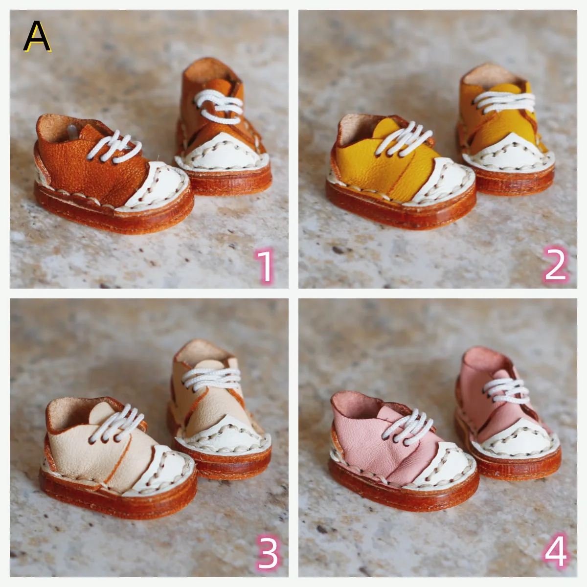 STODOLL Ob11 Baby Shoes 12 Points Handmade Boots Martin Boots Vinyl Shoes