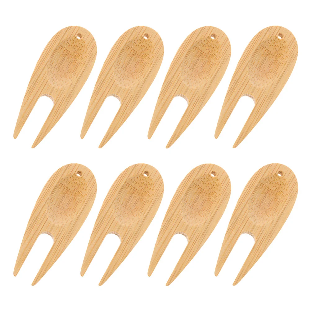 

8 Pcs Tools for Golf Green Fork Kit Repair Supplies Bamboo Grass Divot