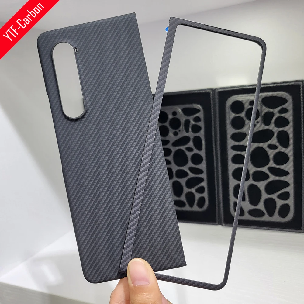 YTF-Carbon Carbon fiber phone magsafe case For Samsung Galaxy Z Fold 4 case Aramid fiber Anti-fall busines cover Galaxy Fold3