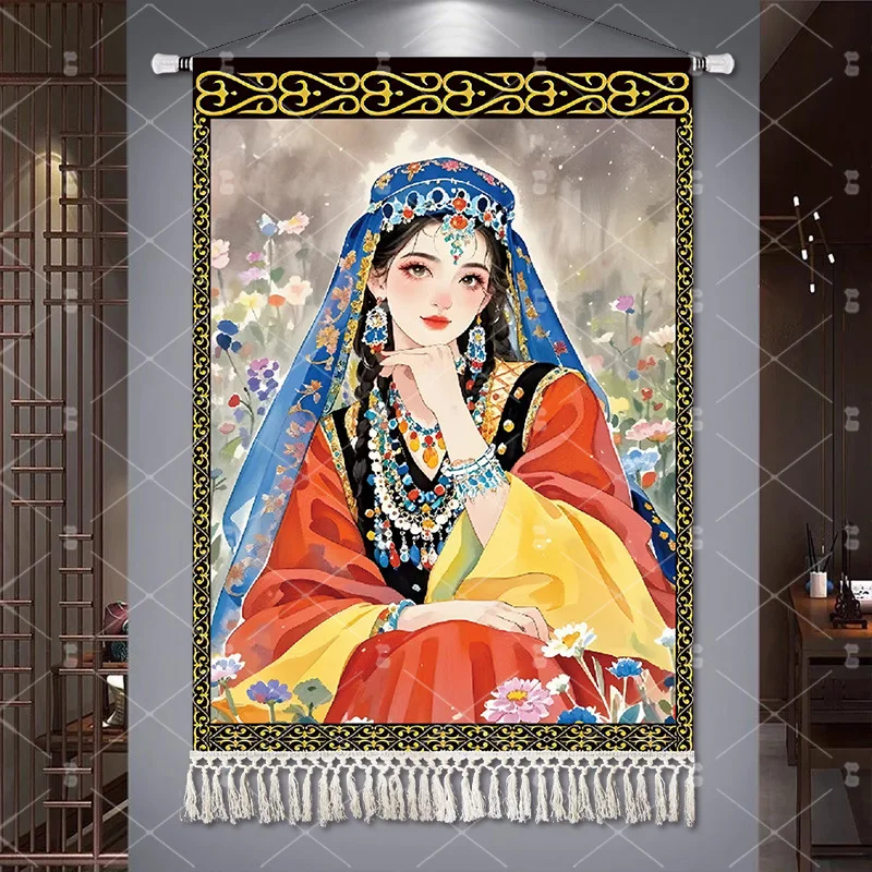 

Декоративная живопись в этническом стиле, фон, художественная литература и столовая, подвесная ткань для спальни, гостиной, подвесная живопись