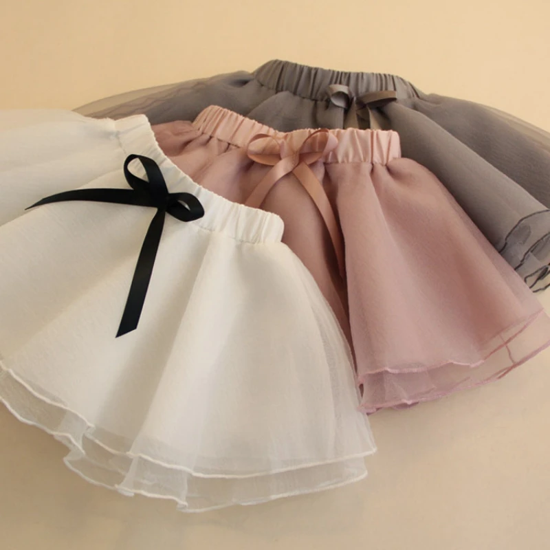 

Baby Girls Skirt Toddler Kids Fluffy Dancing Skirts Gauze Short Dress 2024 Spring Summer Children's Fashion Party Clothing