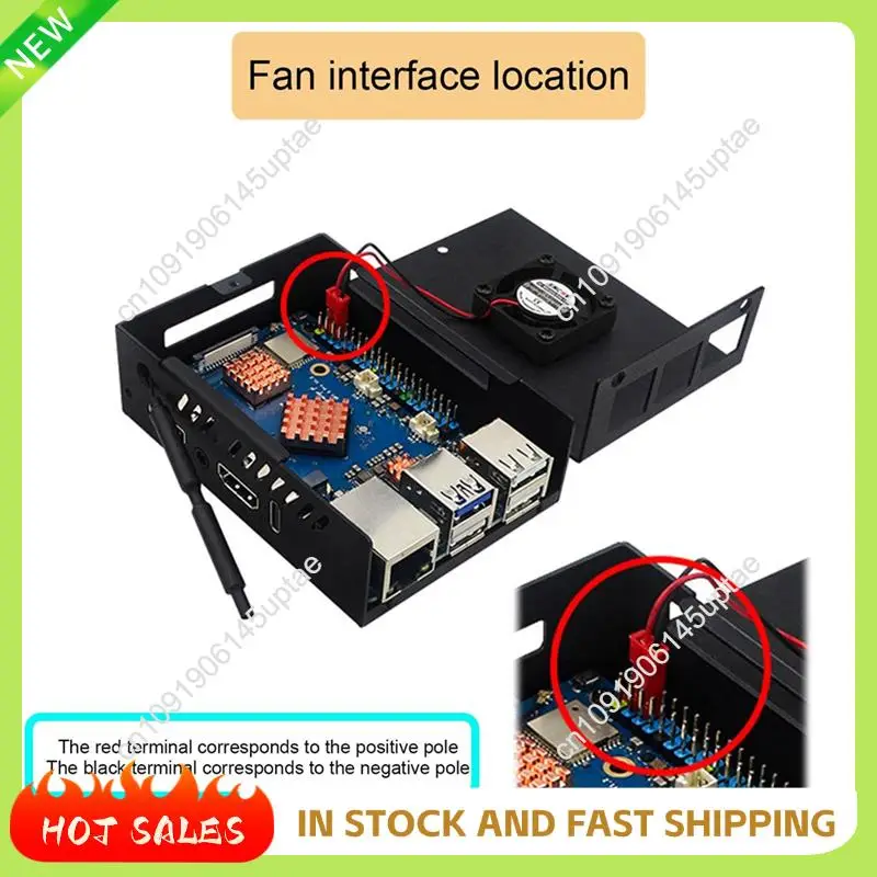 

N88R For Orange Pi 5 Pro/5 Ultra& For OPI 5 Pro/Ultra Case–Aluminum Shell With Cooling Fan Antenna Cppoer Heatsink