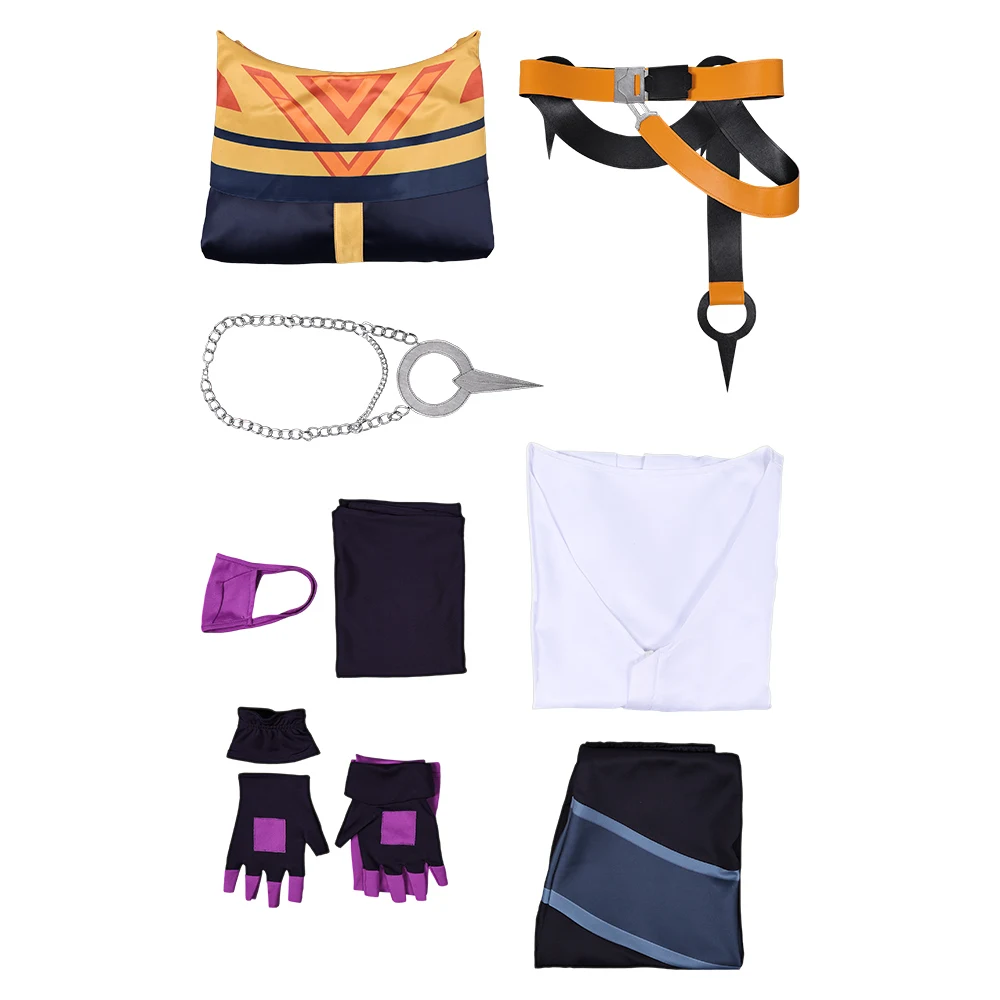 Costume Cosplay Aphelios Game LOL pour hommes adultes, ensemble de doublure, chemise et pantalon, manteau imbibé, déguisement d'Halloween et de carnaval