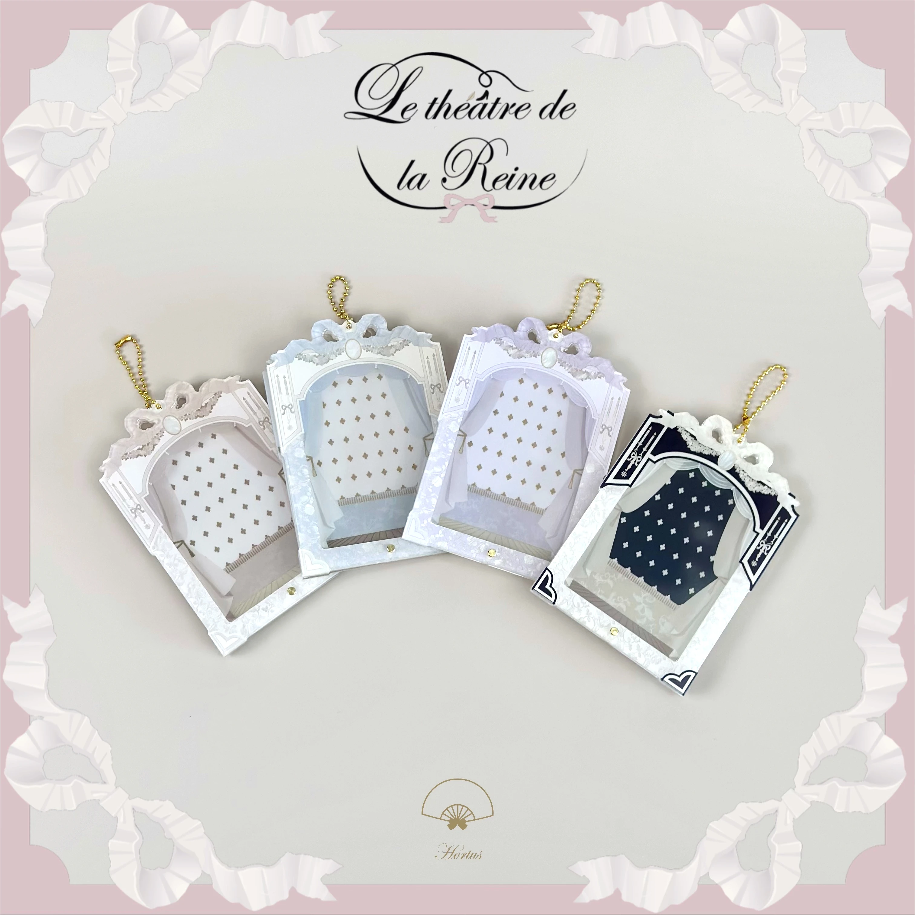 Queen's Theatre Mica Flake 3.5Inch Photocard Frame, Acrylic Lace Card Display Case for Kpop Anime Idol Mini Photo Collection