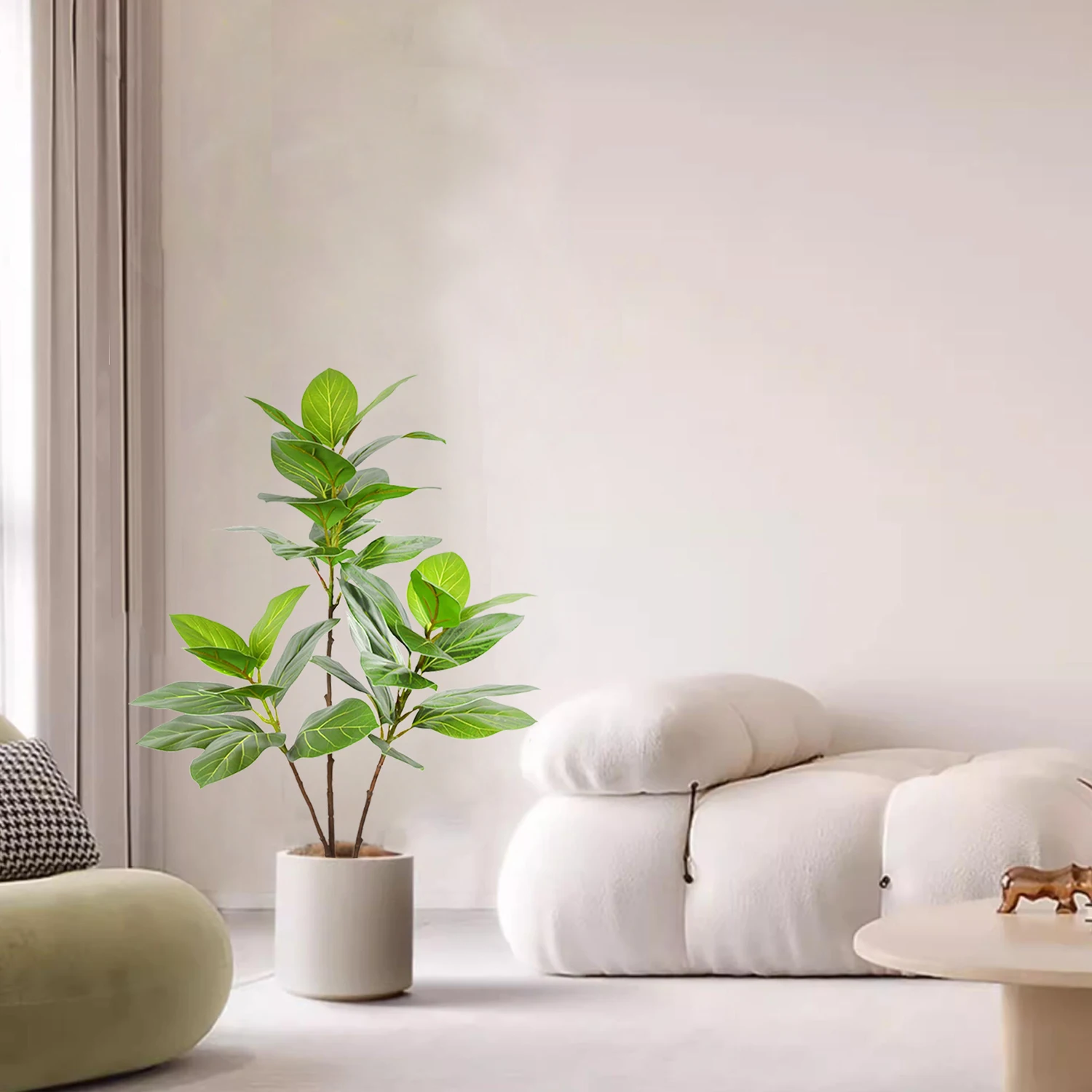 77–135 cm (53,1 Zoll) künstliche Geigenblätter, Ficus-Feigenpflanze für den Außenbereich, Hof, Garten, Balkon, Innenbereich, Heim- und Bürodekoration – Detail 19