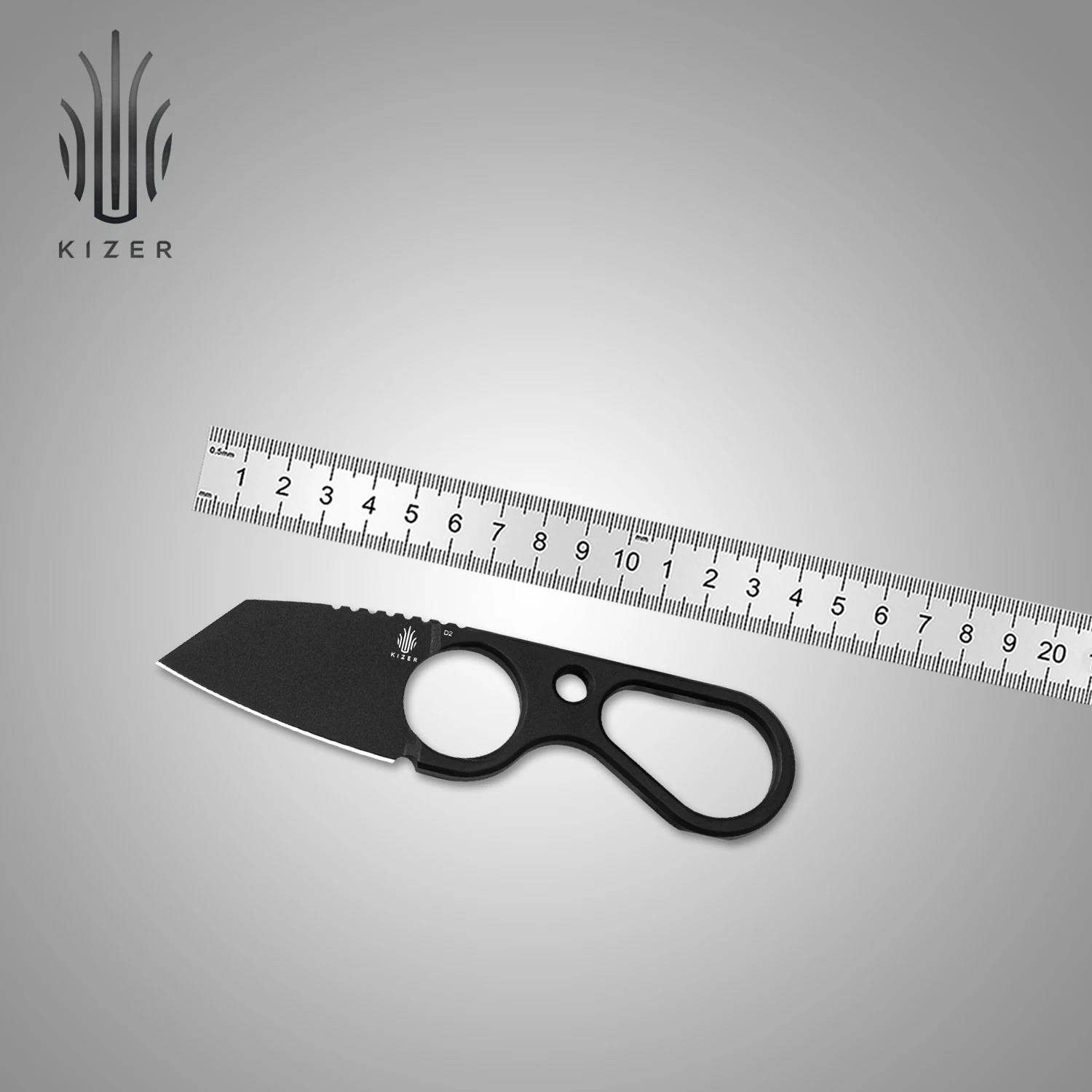 Kizer-mini Canivete Faca de Lâmina Fixa 1061a1 a2 d2 Lâmina d2 Handle Mini Tactical Knife Edc