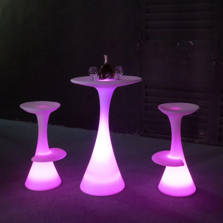 Última cadeira e banco de bar, conjuntos de cadeiras de bar noturno, cadeiras e mesas LED para bares