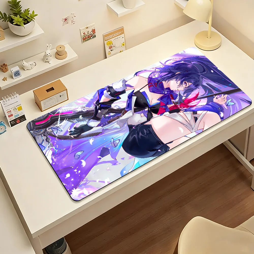 Game Honkai Impact 3 Raiden Mei Mouse Pad Large Non-Slip Waterproof Mat Stitched Edge Keyboard Pad for Gaming Daily Office