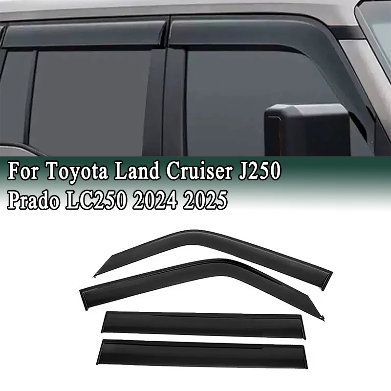 

For Toyota Land Cruiser J250 Prado LC250 2024 2025 Window Visor Waterproof Weather Shield Window Deflectors Rain Guards Shelters