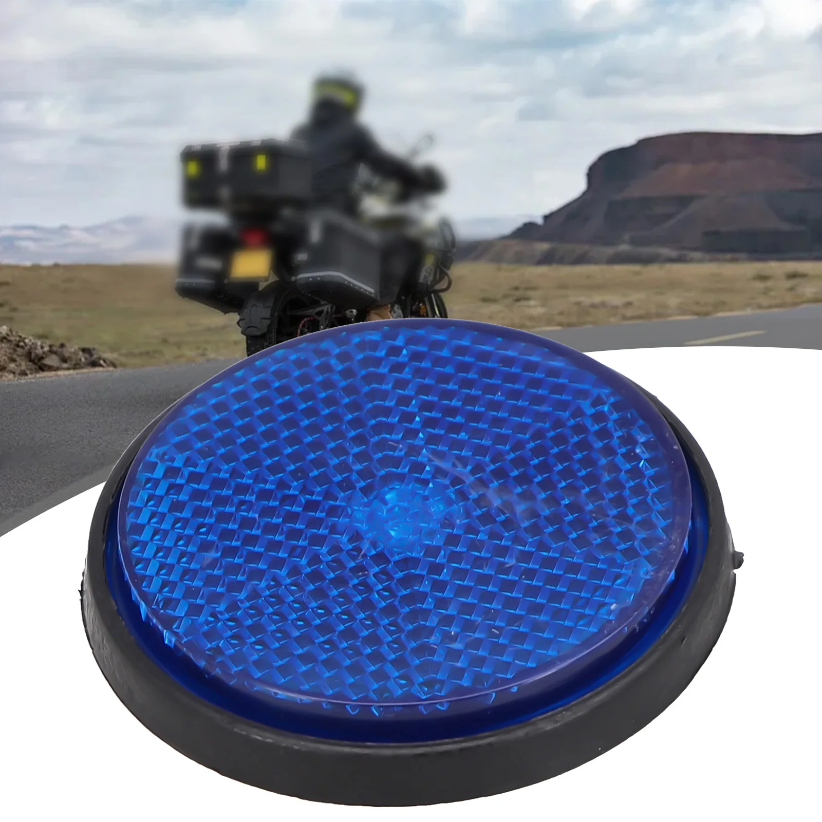 Circular Reflector for Enhanced Conspicuity on Cars Trucks Motorcycles Trailers and Bicycles During Night Driving