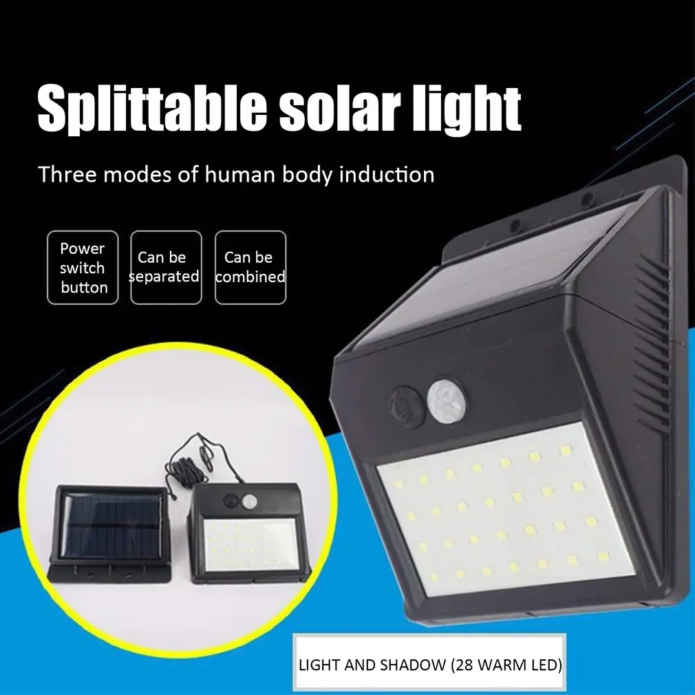 30 LED Solar Light Human Body Induction Wall Light Motion Sensor Street Lamp Induction Light
