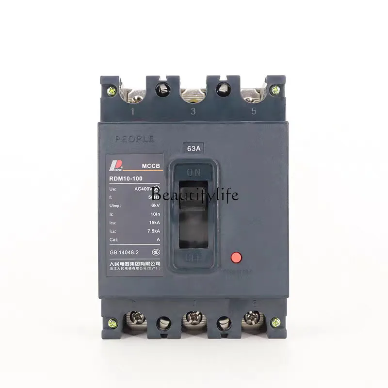 Molded Case Circuit Breaker Rdm10 Three-Phase Air Switch 380v100a160a315a400a630a