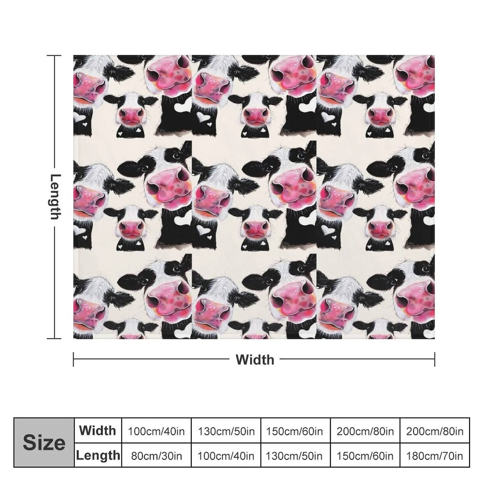 CoW PRiNT, ANiMaL PRiNT ' THe NoSeY FaMiLY ' BY SHiRLeY MacARTHuR Throw Blanket Softest For Baby Decorative Beds Blankets