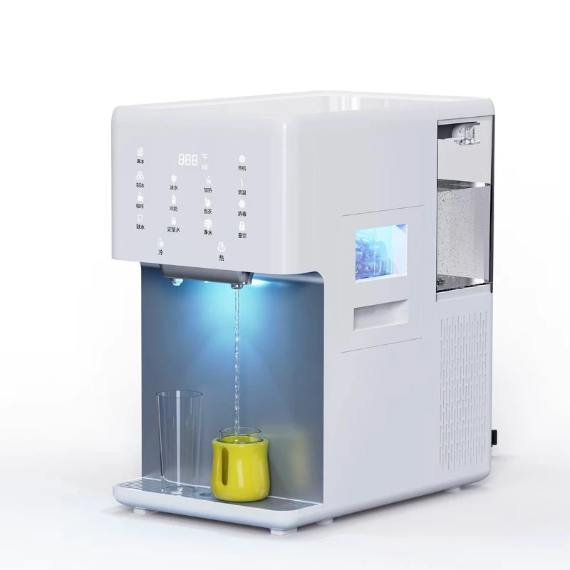 Ice maker Multifunctional water dispenser Ice making instant hot three-in-one household large-capacity quick-freezing ice cube