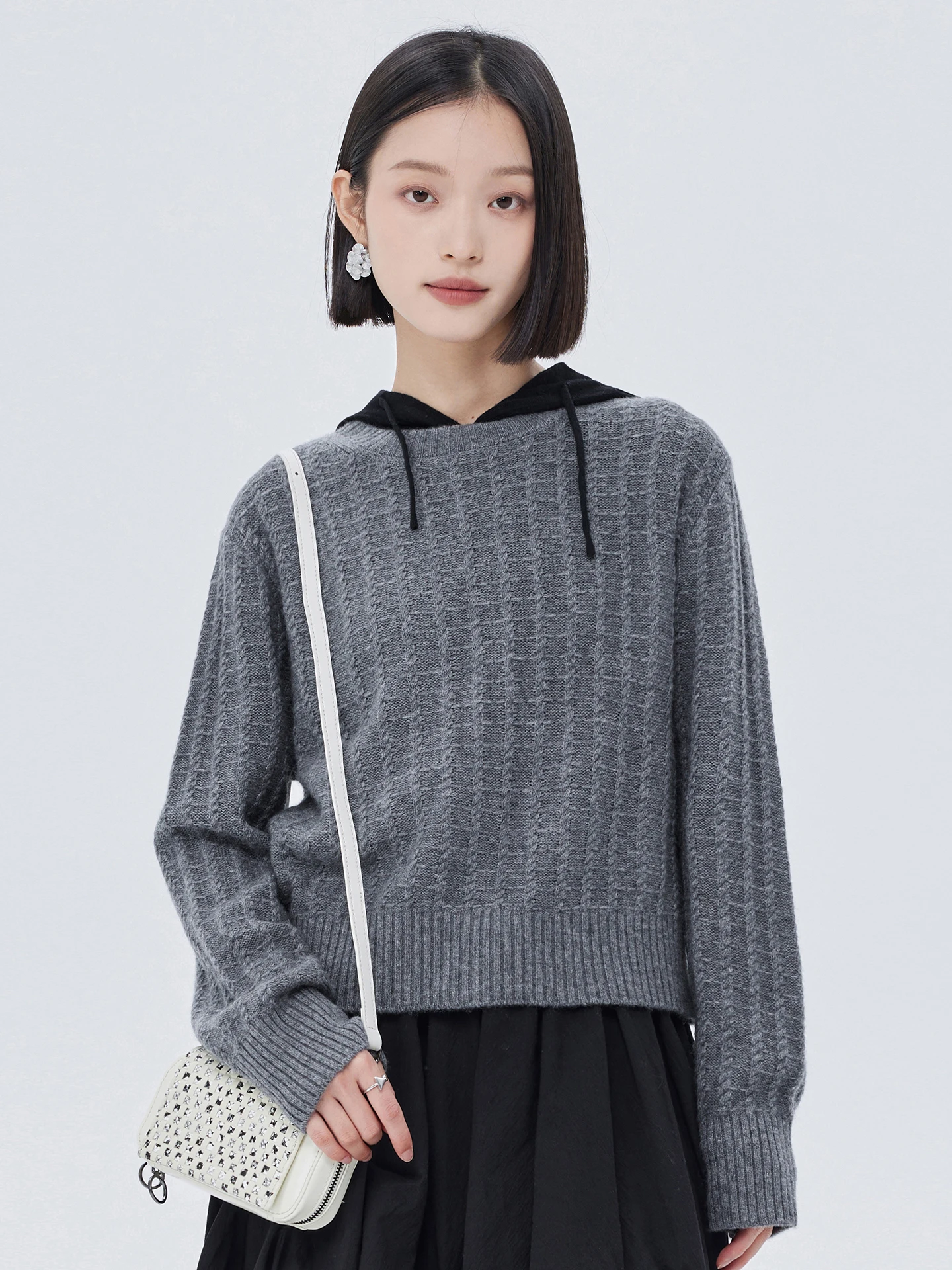 

Женский вязаный свитер с длинными рукавами и круглым вырезом, свободного кроя, из кашемира, весна-осень, повседневный, модный, для работы и отдыха