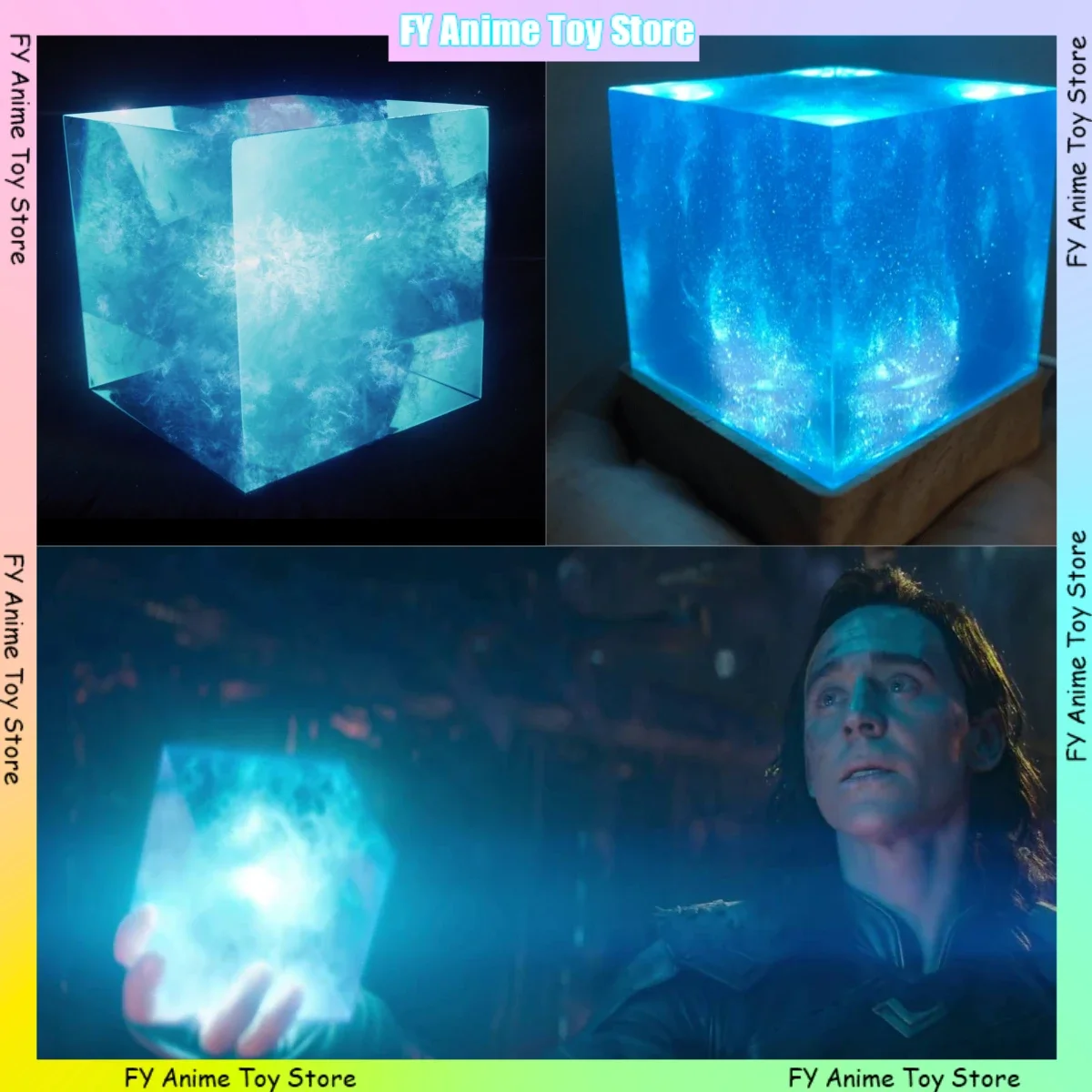 Marvel Tesseract Cosmic Cube Space Stone Loki Avengers SHIELD Handmade DIY Customized Products Movie TV Derivatives Ornaments