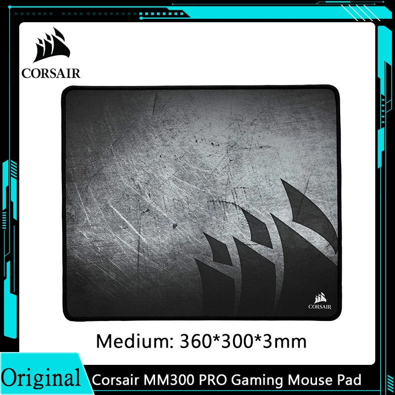 CORSAIR MM300 PRO Anti-Fray Cloth Gaming Mouse Pad High-Performance Mouse Pad Optimized for Gaming Sensors Medium (Renewed)