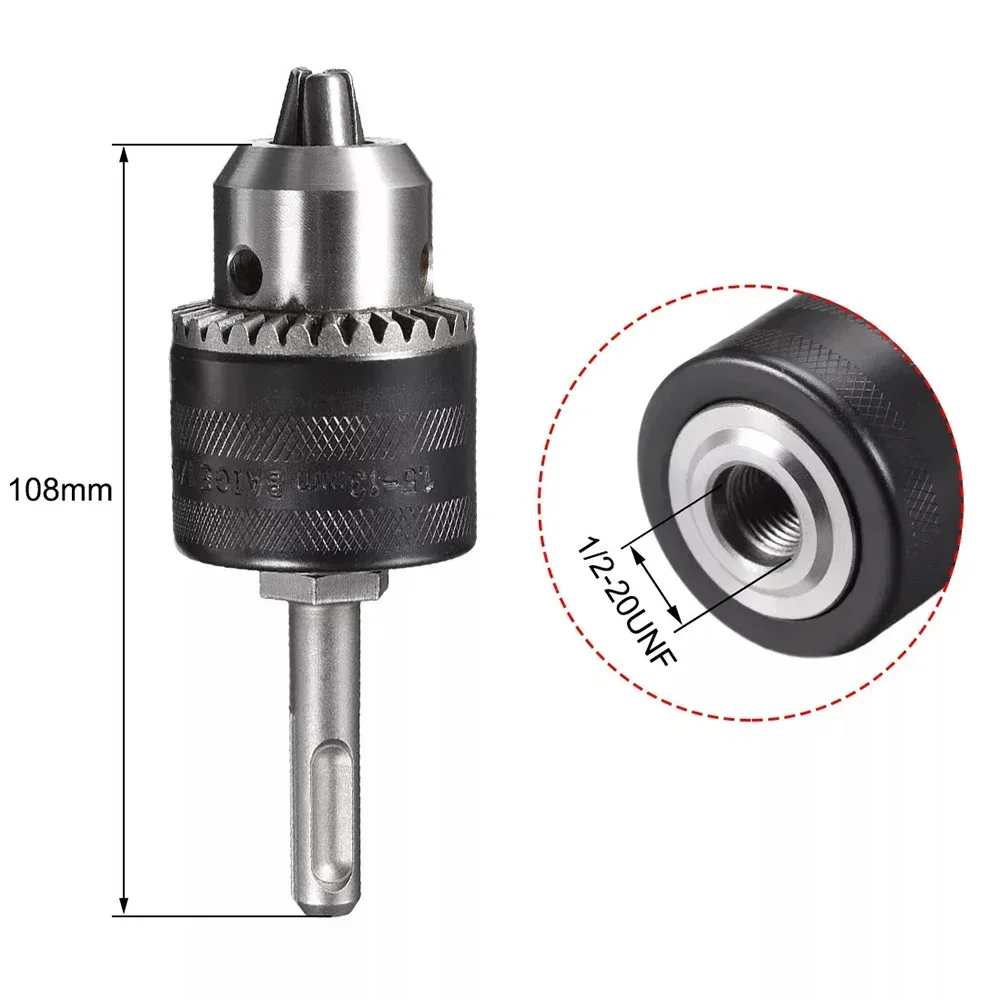 1.5-13mm Converter 1/2inch-20UNF Key เจาะ Chuck Thread Quick Change Adapter SDS-Plus Round Shank ประแจไฟฟ้าบิต