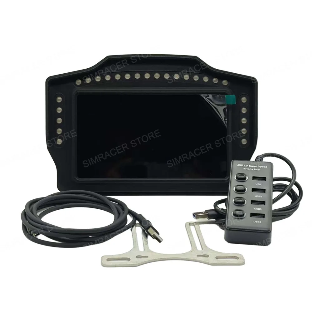 ألعاب USB Simracing 7 بوصة لوحة القيادة متعددة الوظائف عرض سرعة الأداة لملحقات MOZA Simagic FANATEC Logitech G29