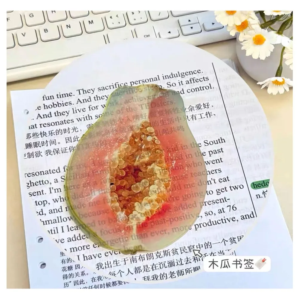 

Fruit Bookmarks for Teachers Students Staff Colorful Vivid Fruit Slice Funny Bookmarks Summer Cool Bookmark