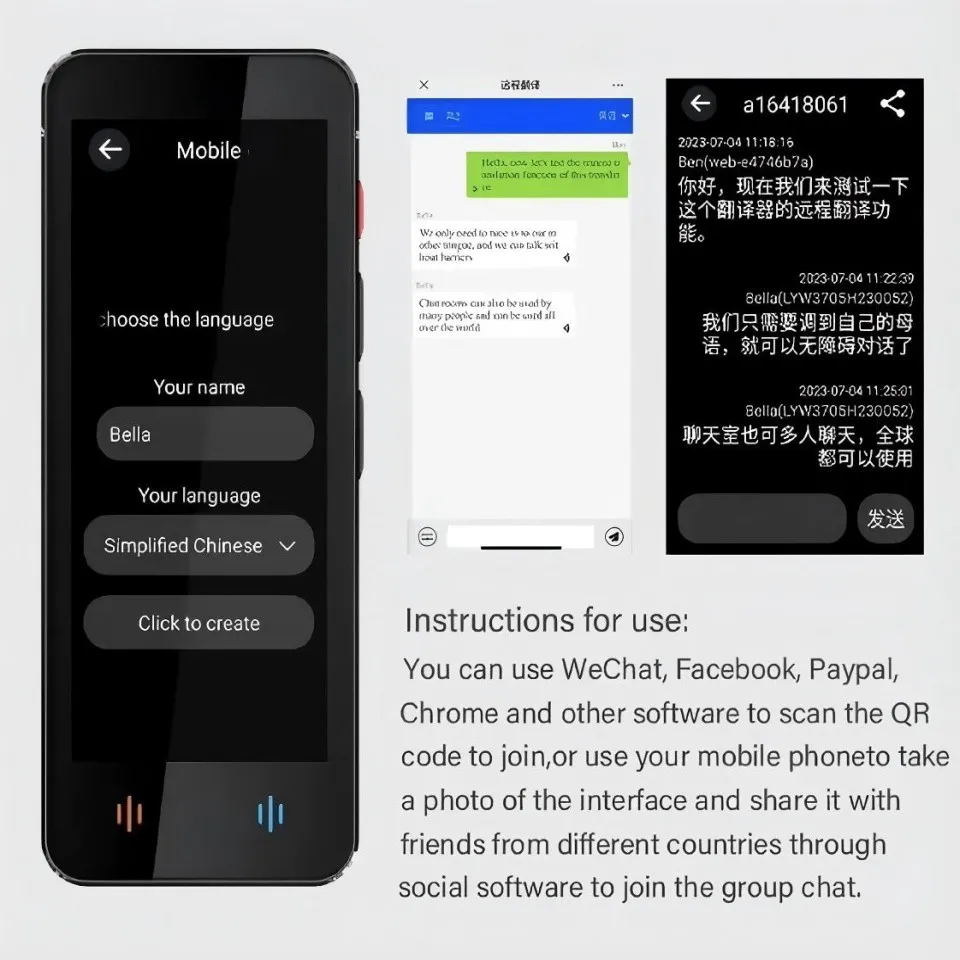 F12 مترجم صوتي ذكي في الوقت الحقيقي WIFI ترجمة عبر الإنترنت 139 لغة ترجمة محمولة غير متصلة بالإنترنت لأعمال السفر