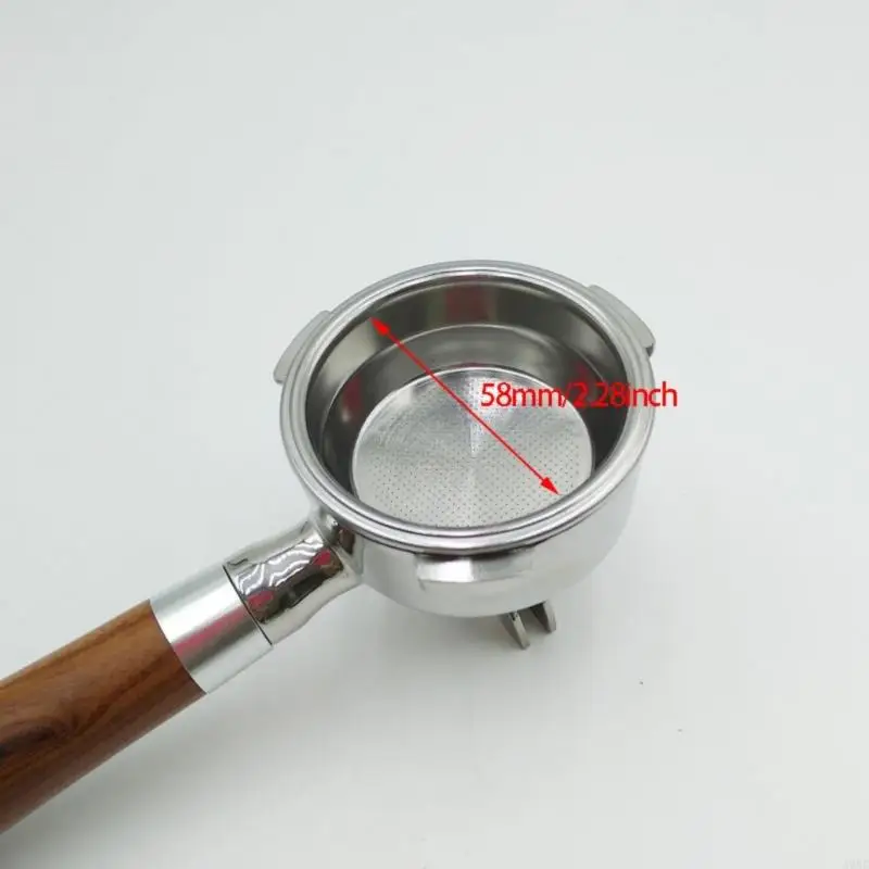 A0NC Natural Handle Coffee Portafilter مناسب لجهاز تخمير إسبرسو 58 ملم