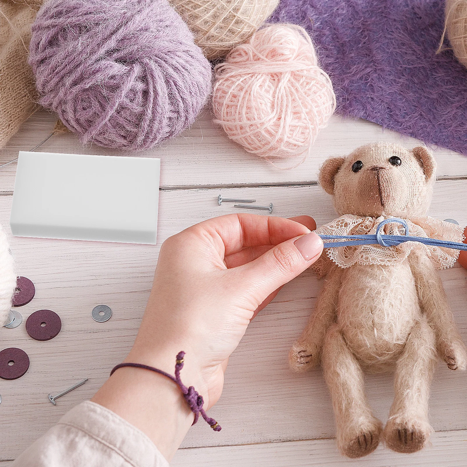 

10pcs Sponge Mat Needle Sponges Needle Felting Tool Holder Craft Tool For Home Handmade Projects Felting Supplies