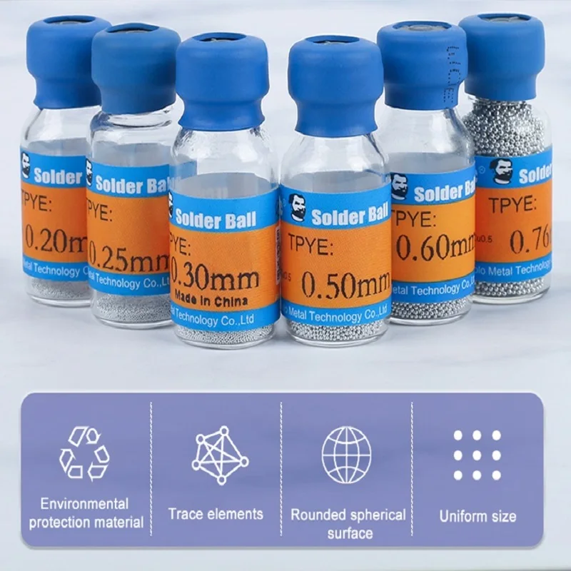 Bola de solda do ponto de derretimento 183mm-0.2mm para o reparo do retrabalho de bga bolas 10k/bottle sn63/pb37 0.76 ball do mecânico da série xz10