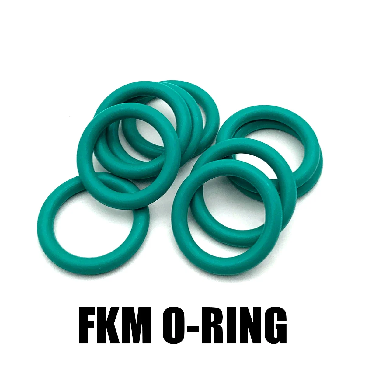 10 Green FKM Fluororubber O-ring CS 2mm Oil Resistant and Solvent Resistant Automotive Fuel System Stable and Leak Proof.