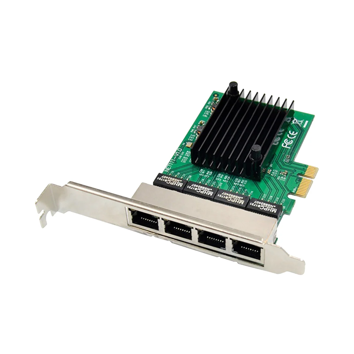 RJ45 4-Port Gigabit Network Card Ethernet Server PCIE Network Card Adapter PCI-E X1 Interface