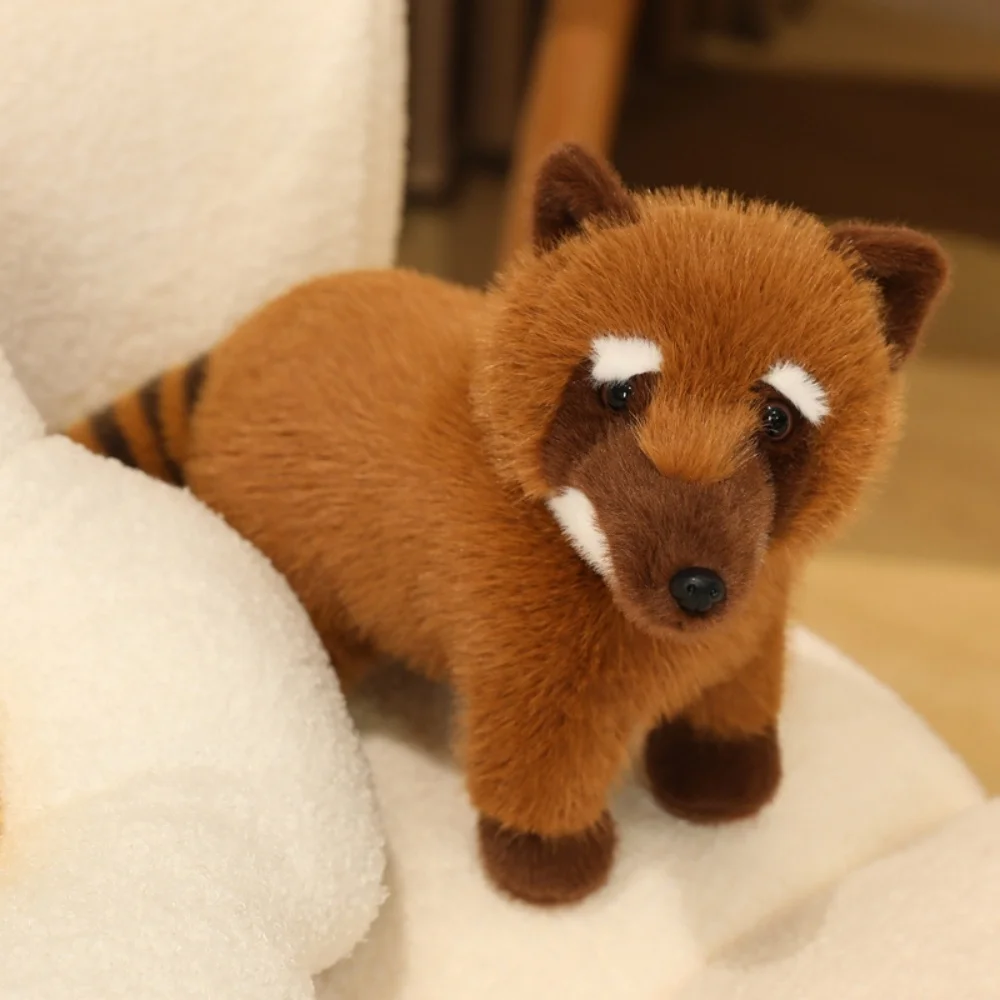 Peluche realistico di procione a coda lunga, morbido peluche pigro e soffice, bambola di peluche, abbraccio, cuscino da tiro, regalo di compleanno