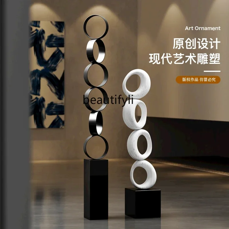 

CC High sense hollow art sculpture geometric large floor ornament home decoration