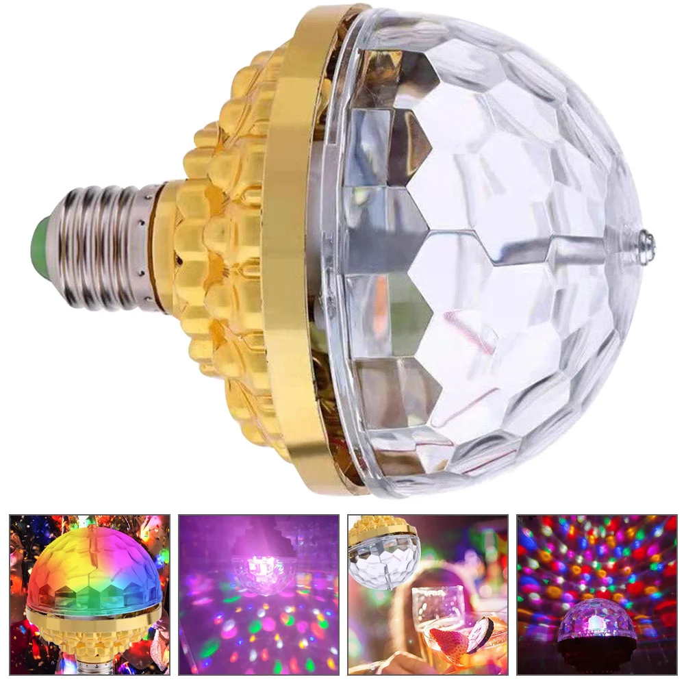 Party Light Bulb Rotating Disco Light E27 Safe Durable Wide Compatibility for Indoor Party Decorations Small Disco Ball