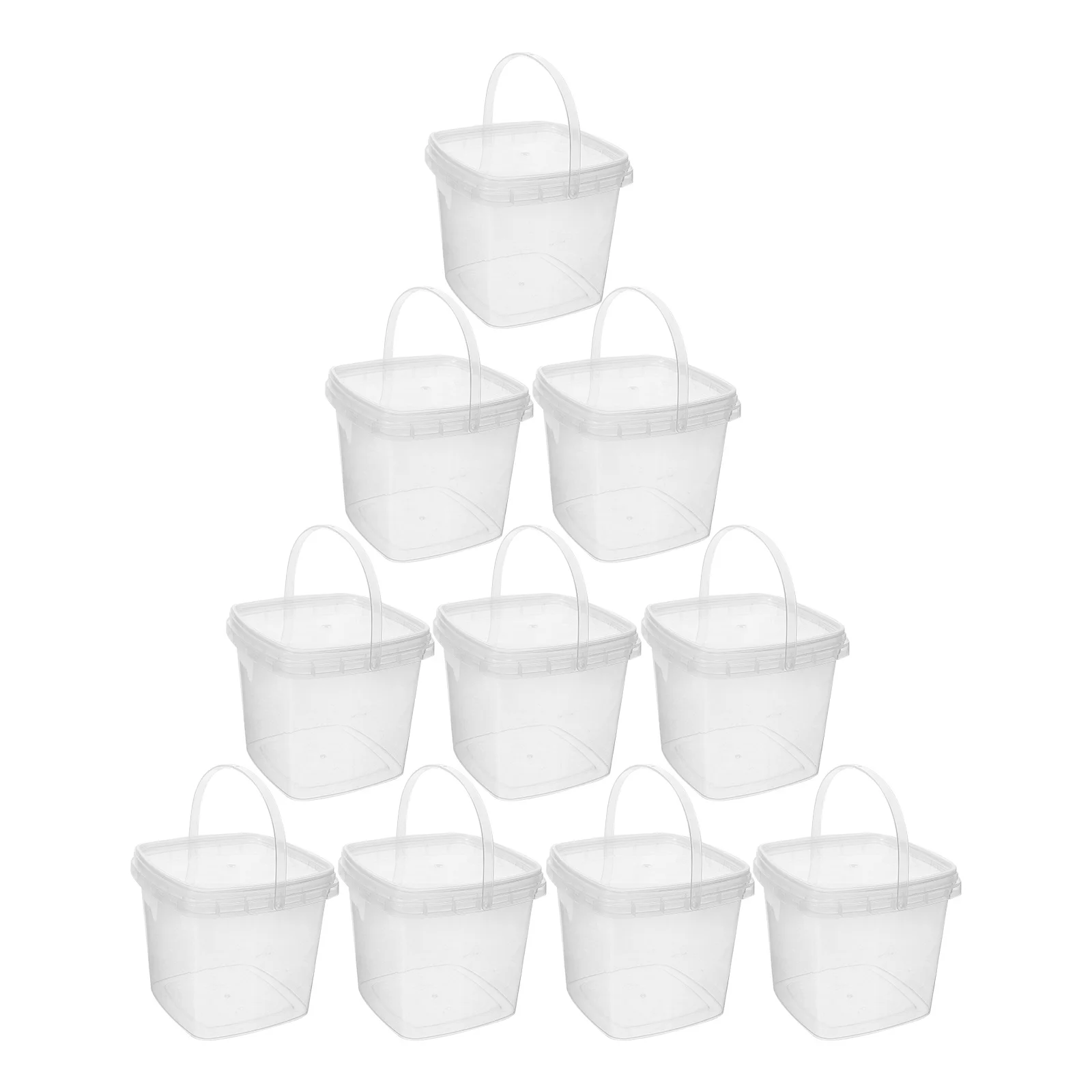 10 Pcs Ice Cream Bucket Storage Containers Reusable Yogurt Bowls Silicone Dessert Cups Bins with Lids