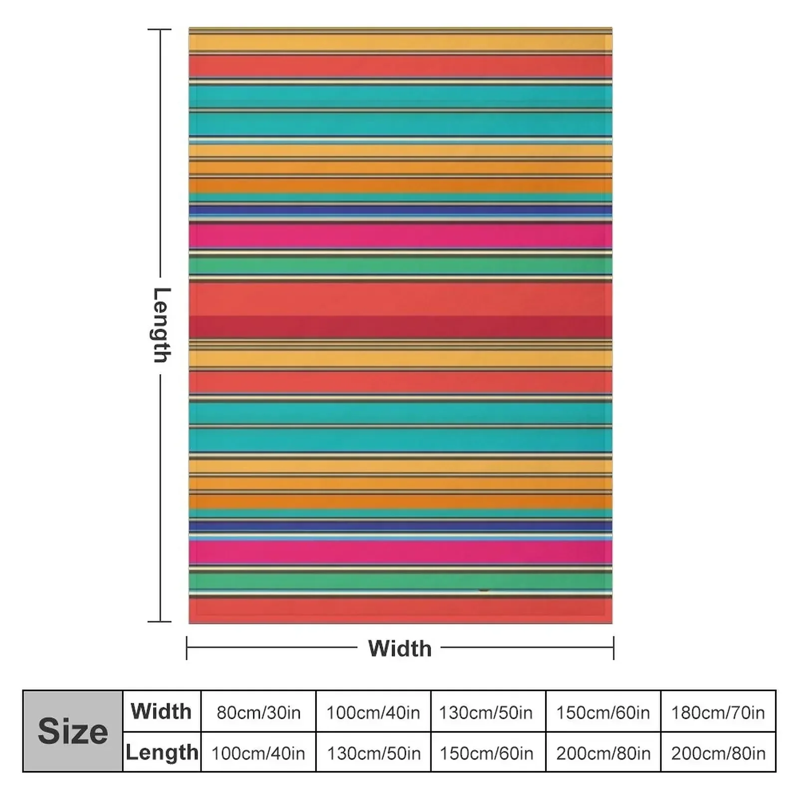 Colorful stripes Serape Mexican serape blanket vibrant zerape jorongo zarape pattern Throw Blanket Loose Luxury Throw Blankets