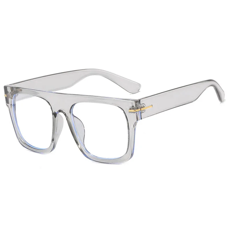 Große quadratische Anti-Blaulicht-Lesebrille für Männer und Frauen, klassischer Designer, klare Presbyopie-Brille, verschreibungspflichtige optische Brille