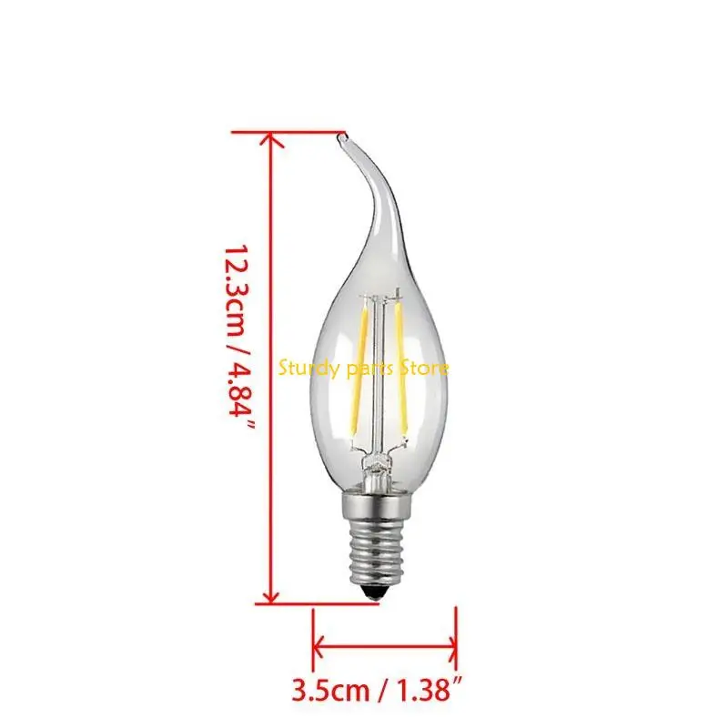 97QC E14 6W EDISON COBフィラメントレトロLEDライトキャンドル/炎のバルブランプシャンデリア